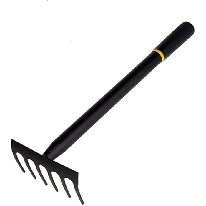 Râteau à Feuilles Main Petit Jardin - Plastique Orange 13 Cm Tête (Neuf)
