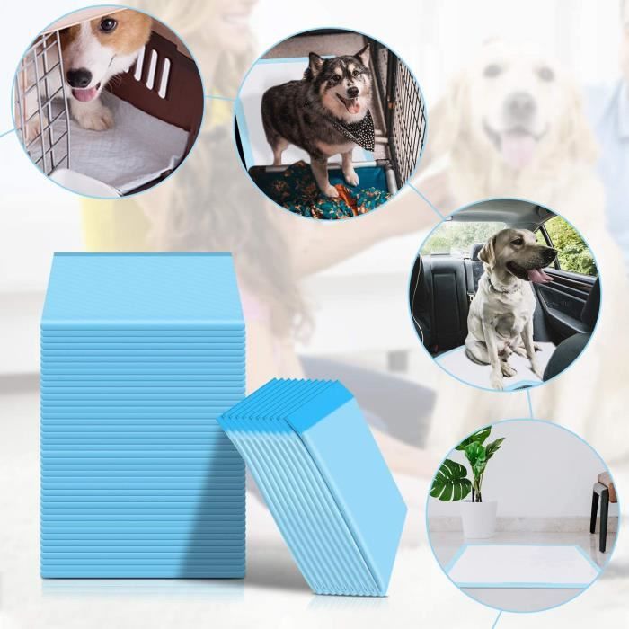 Meilleurs prix pour Tapis éducateurs pour chien - Lot de 100 - Absorption instantanée - Doux et respirant - Imperméable