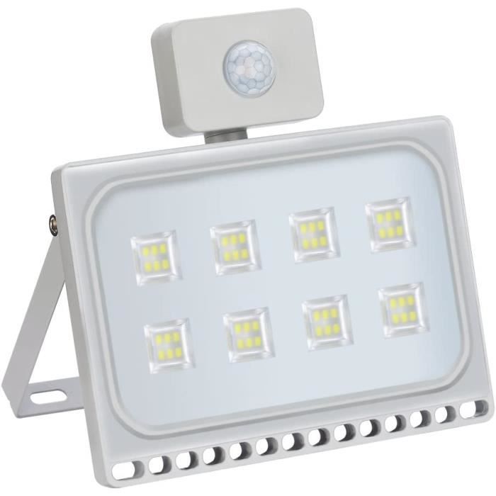 Projecteur solaire LED avec détecteur de mouvement Maclean, IP44, 5 W, 400 lm, 6000 K, batterie lithium 1300 mAh, 5,5 V CC MCE438, 2 pièces