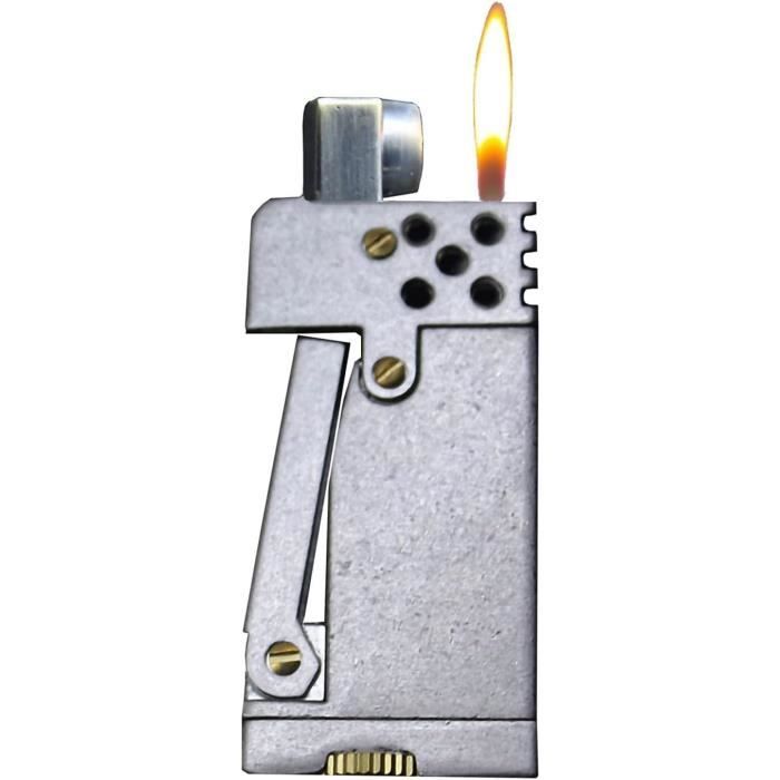 Collection Cadeau Homme Briquet Rétro Coupe-Vent En Laiton - Rechargeable Kérosène - Mécanisme à Meule Briquet Vintage Collection