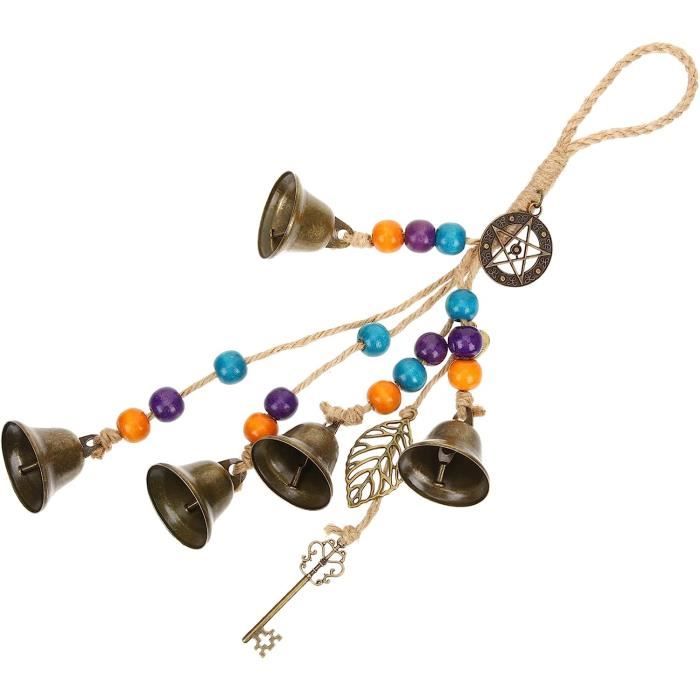 Carillon à Vent CozyCabin 7 Pierres Chakra - Agate Naturelle - Plateau Bois Arbre De Vie - 40-45 Cm