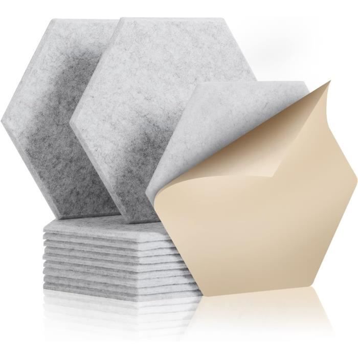 Panneaux Acoustiques Hexagonal Mousse Acoustique Autocollante 12 Pièces Mousse A Panneaux Acoustiques Hexagonal Mousse Acoustique Autocollante 12 Pièces Mousse A