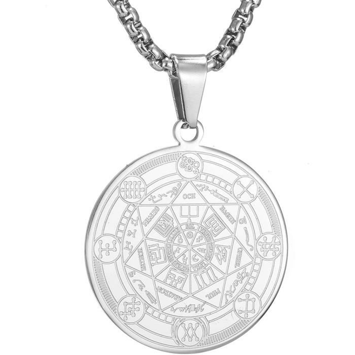 Collier Saint En Argent Sterling 925 Avec Médaille - Amulette De Protection Religieuse Pour Homme/femme (chaîne 55.9 + 5.1 Cm)