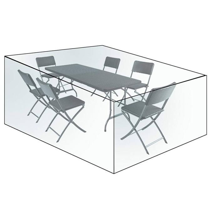 Housse de protection de meubles pour ensembles de meubles de jardin Bache impermeable en PE, transparente