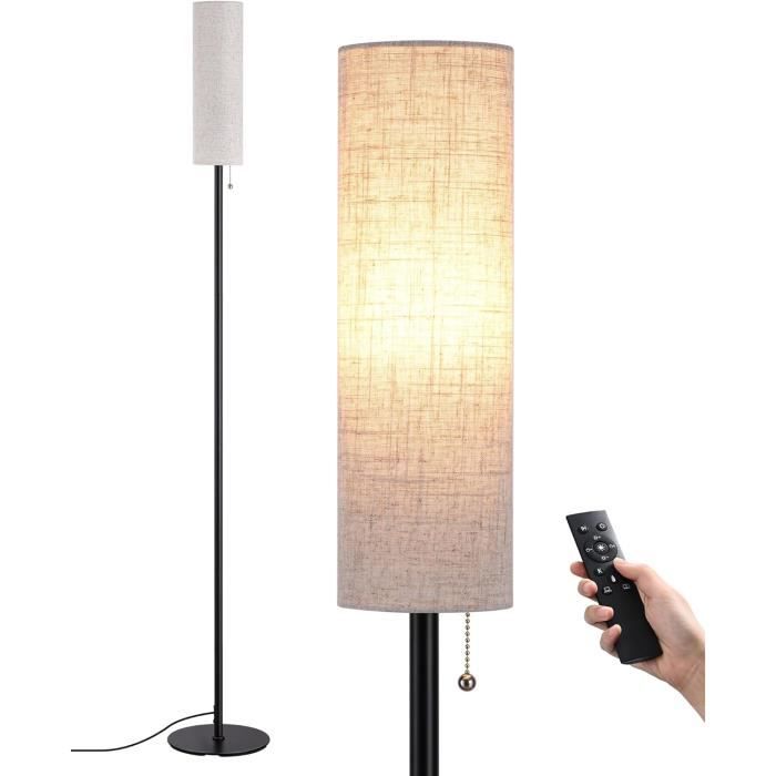 Lampadaire Design Doré Lampadaire Arc Doré 161cm Avec Abat-Jour Lin Beige - Réglable Et Ampoule Fournie | Pour Salon, Chambre, Bureau Interrupteur Pédale Pratique