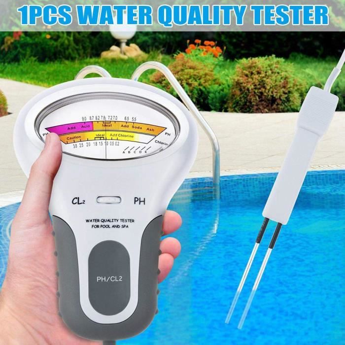 Testeur de Chlore de L'Eau PH Piscine Qualité Spa Compteur de Niveau Analyse f1r Testeur de Chlore de L'Eau PH Piscine Qualité Spa Compteur de Niveau Analyse f1r