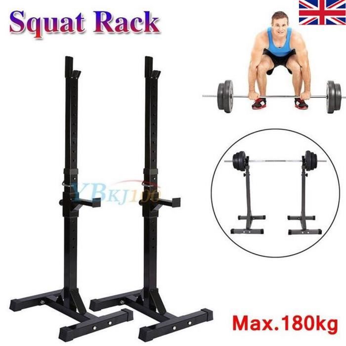 ZGCQ Squat Rack Barbell Rack Repose Barre Musculation Support pour Halt/ères Charge Max 260kg pour la Musculation /à Domicile