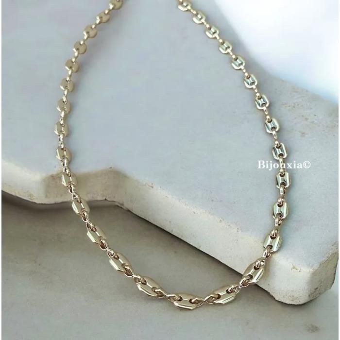 Collier élégant Perles Cristal Multicolores Et Grains De Café En Plaqué Or 18k - Neuf Avec étiquettes