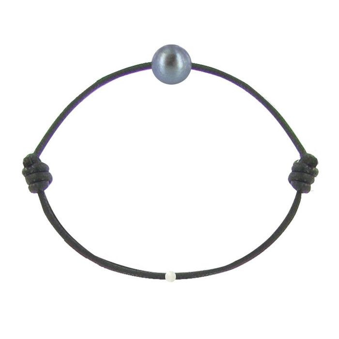 LES POULETTES BIJOUX - Bracelet La Perle de Culture Noire des Poulettes - Classics