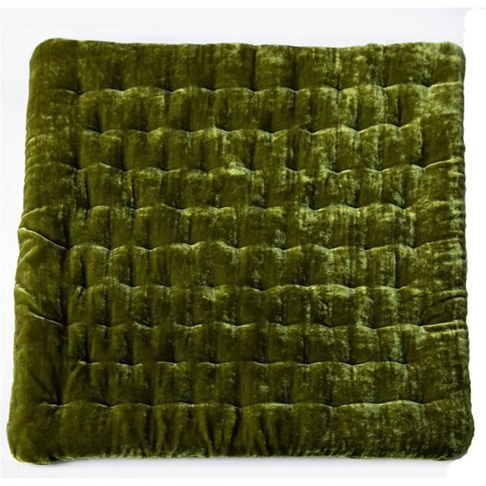 Lot De 4 Coussin Épais Pour Chaise 40x40cm Carré Ultra Confort - Velours Doux Gris Clair Avec Attaches Antidérapantes