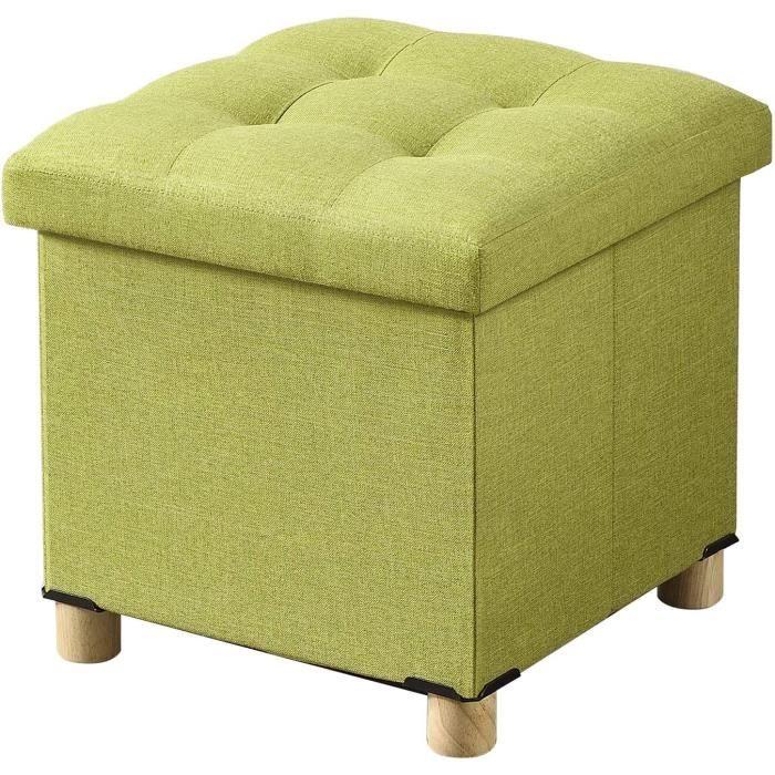 Pouf Rangement BRIAN & DANY – Velours Bleu, 40x40x40 Cm, Assise Confort Et Rangement Discret Pour Salon Ou Chambre