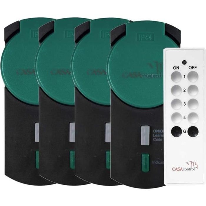 Pack de 4 prises wifi avec télécommande pour Smart wifi - Extérieur
