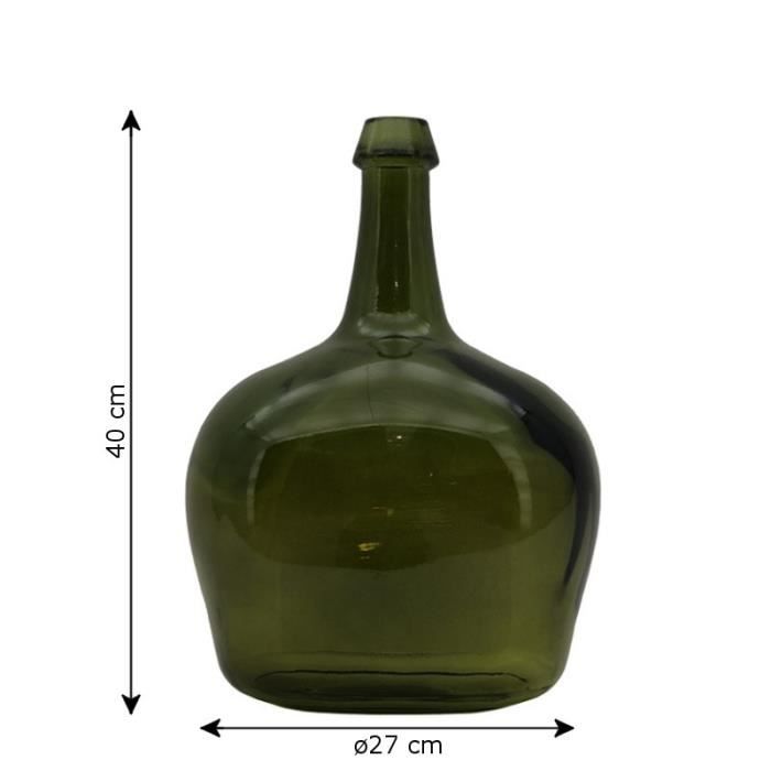 Grande Bouteille Vase Jarre En Verre Couleur Vert 40 Cm X O27 Cm 0513 Vase Achat Vente Vase Soliflore Cdiscount