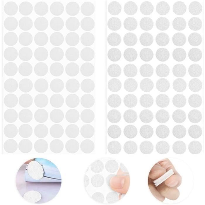 Scratch Autocollant Rond, 600 Paires 10mm Adhésif Rond, 1200 Capsules ...