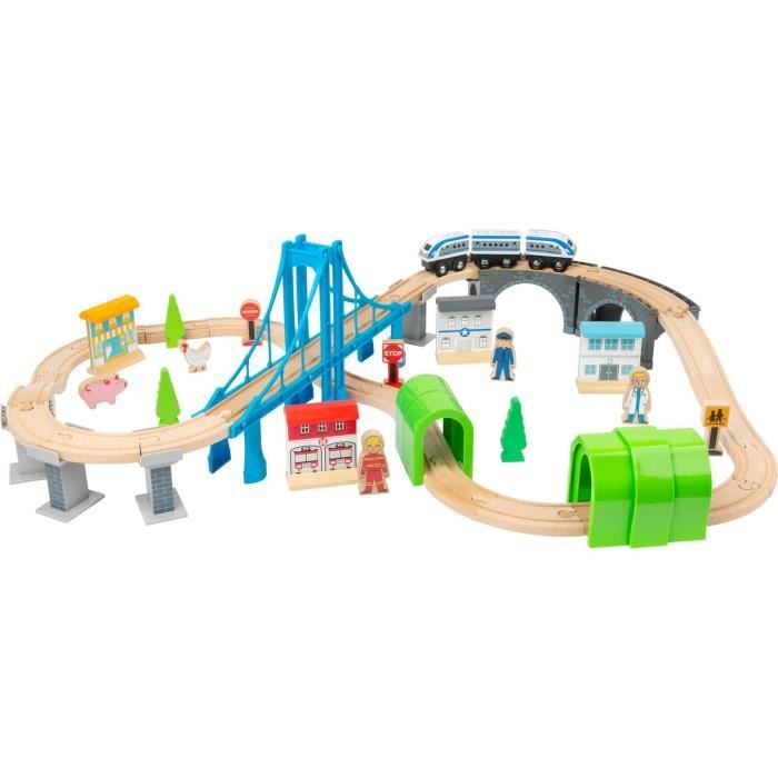 Lot De 39 Rails En Bois TOPLIVING – Train Compatible Thomas, Brio, Melissa & Doug – Dès 3 Ans