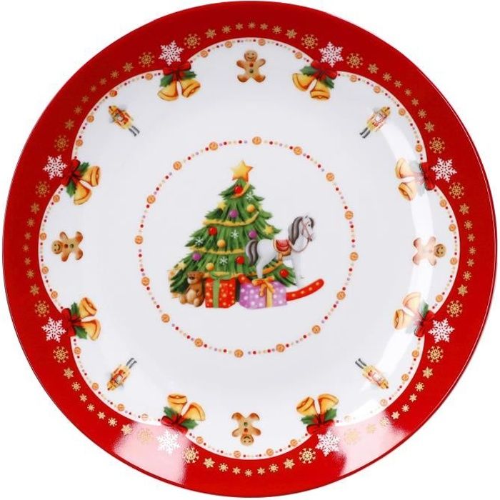 Assiette à pâtisserie - assiette Van Well magie de Noël Ø 26,5 cm, assiette à pâtisserie en 