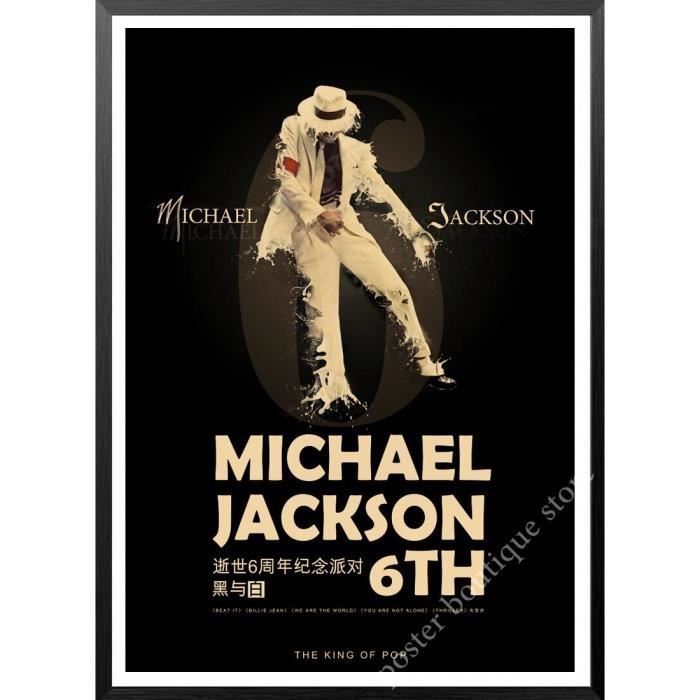 Plaque Murale En Métal Gravé Michael Jackson - Déco Maison Chalet Pub - Art Fait Main