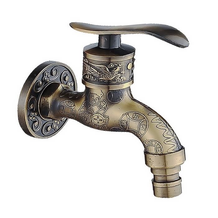 Robinet Mural Vintage Dragon Cuivre | Style Antique | Pour Jardin, Cuisine Extérieure | Montage Murale