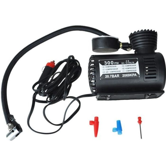 12v Voiture auto Pompe electrique Compresseur d'air Portable 300 PSI  Gonfleur de Pneu - Cdiscount Auto