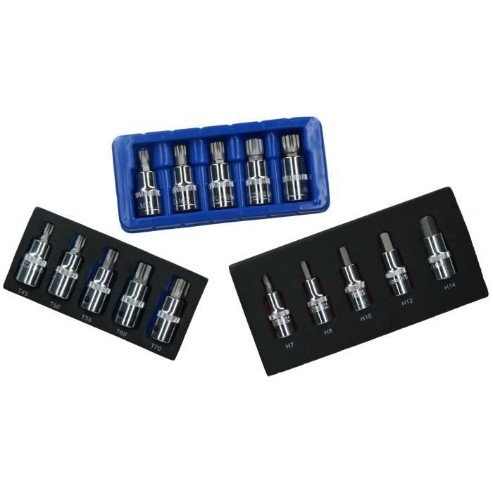 17PC à Prise 1/4" Drive Métriques Cliquet Extension Mm Sil180