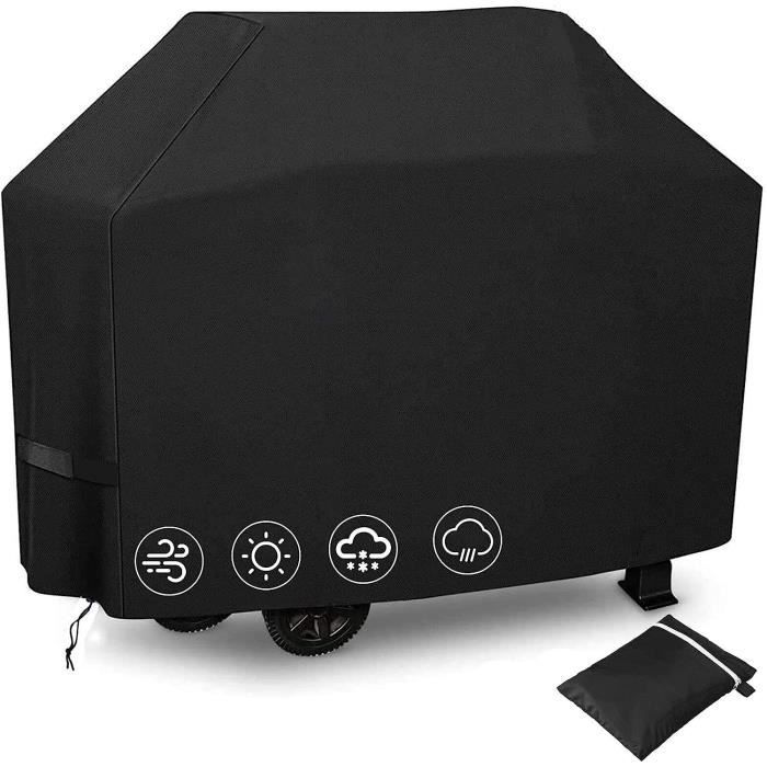 Housse De Protection Barbecue Imperméable Et Coupe-vent - Taille 80x66x100 Cm, Polyester PU - Avec Corde De Serrage