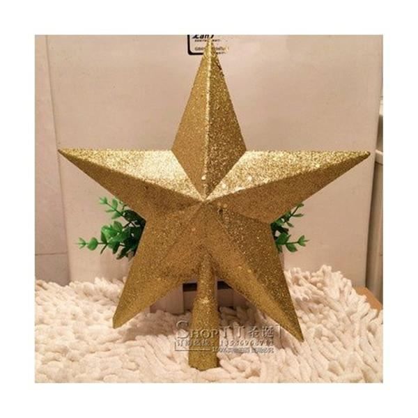 Étoile De Noël Pailletée Pour Sapin - Topper Brillant 12cm - Décoration De Table Ou Petit Arbre