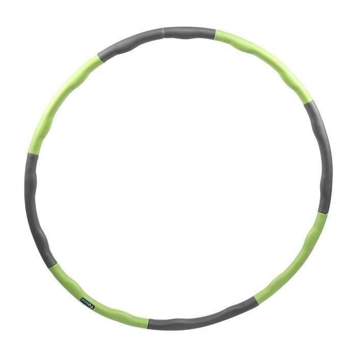 /Ø 38 cm Double poign/ée Cercle Yoga 1 unit/é avec Exercices Fibre de Verre Sport Relaxdays Hula Hoop Anneau Pilates Gris Adulte Unisexe rembourr/é