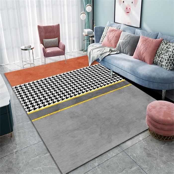 Tapis Sol Bebe Grand Tapis Tapis Chambre D Enfant Gris Orange Tissu Velours Cristal Lisse Et Confortable Chambre 84x60in 5847 Cdiscount Maison