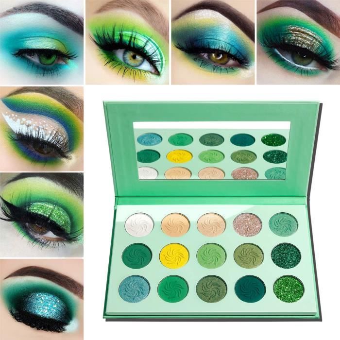 Maquillage Palette Maquillage Yeux Vert Fard A Paupiere Afflano Eyeshadow Palette Avocado Green Glitter Matte Profession Cdiscount Au Quotidien