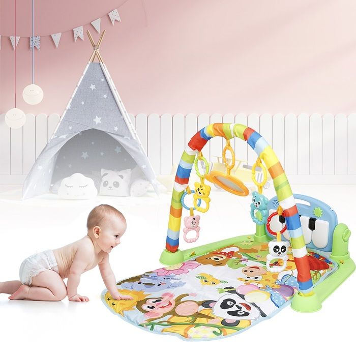 tapis musical d eveil et d activite bebe piano aire de jeu gym pour enfants fitness rack couverture developpement intellectuel cdiscount pret a porter