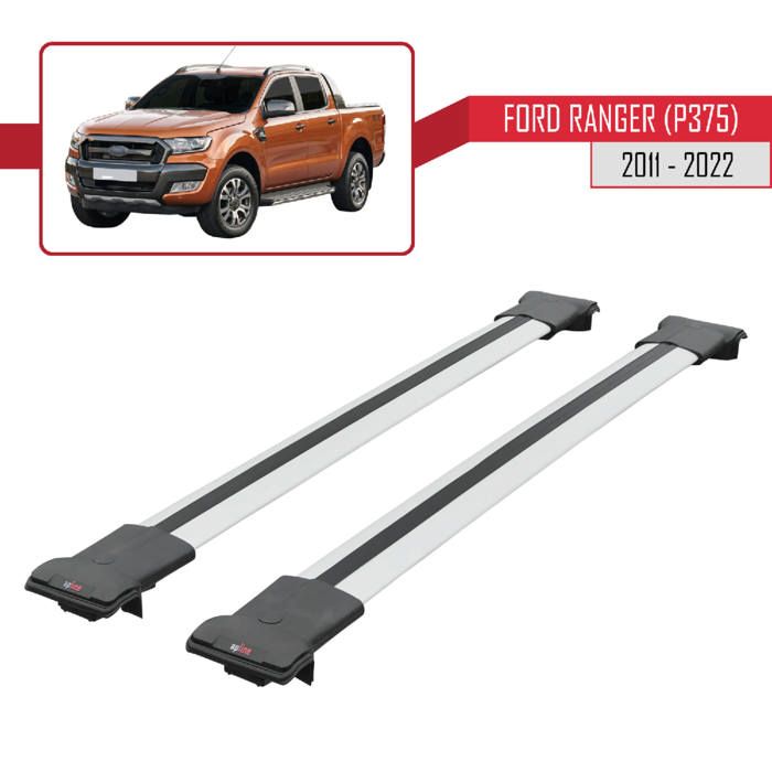 Barres De Toit Aluminium Gris Pour Citroën C-Crosser 2007-2012 - Modèle Fly, 2 Barres, Porte-bagages (max 75 Kg En Roulant)