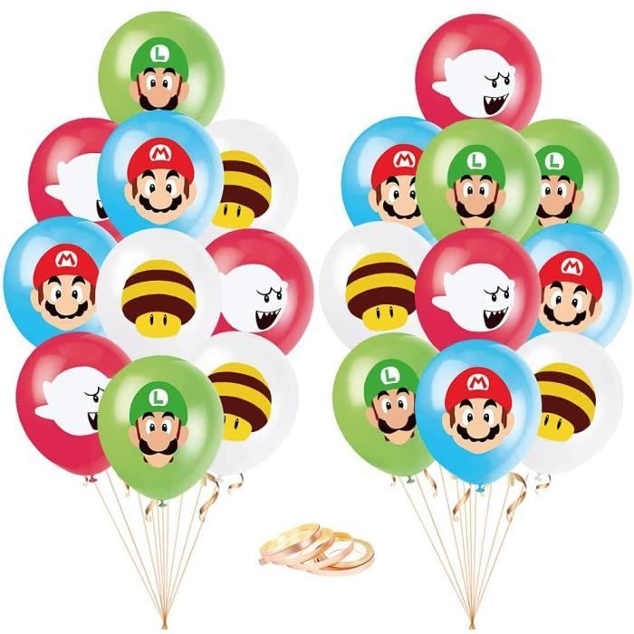 Décoration Anniversaire Mario Ballons Bannière de Joyeux Anniversaire Mario  Bros Feuille Ballons pour Enfants Décor de Fête 653 - Cdiscount Maison