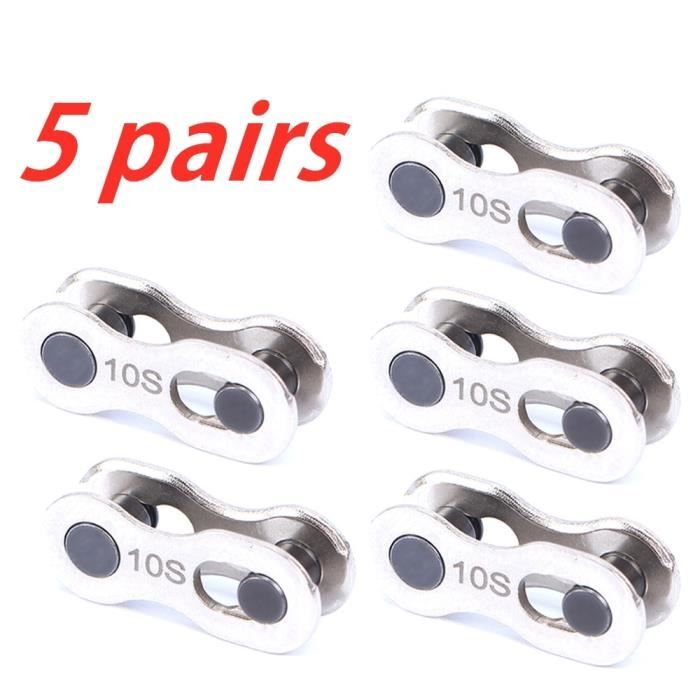 6 Paires Maillon Rapide Chaîne Vélo 12 Vitesses - Acier, Réutilisable 5 Fois, Pour VTT Et Route