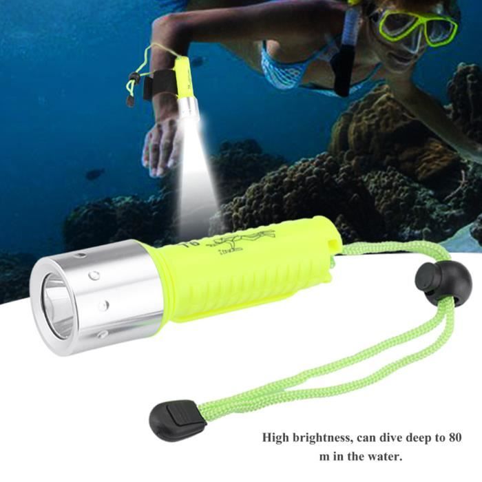 Lampe De Poche De Plongée Sous-marine, Torche De Plongée Super Lumineuse 3  Modes IPX8 Étanche Plongée Sous-marine Sous-marine LED Lumière Flash Pour