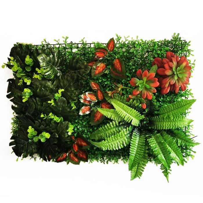 Décoration florale,Mur de plantes en gazon artificiel 40CM x 60CM, fausse pelouse -G