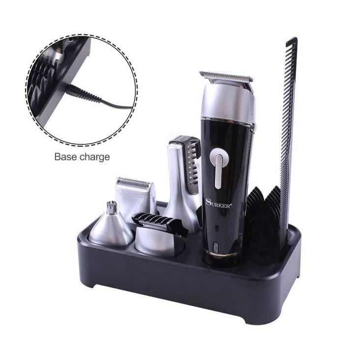 6 En 1 Tondeuse à Cheveux Multifonctionnel électrique Tondeuse à