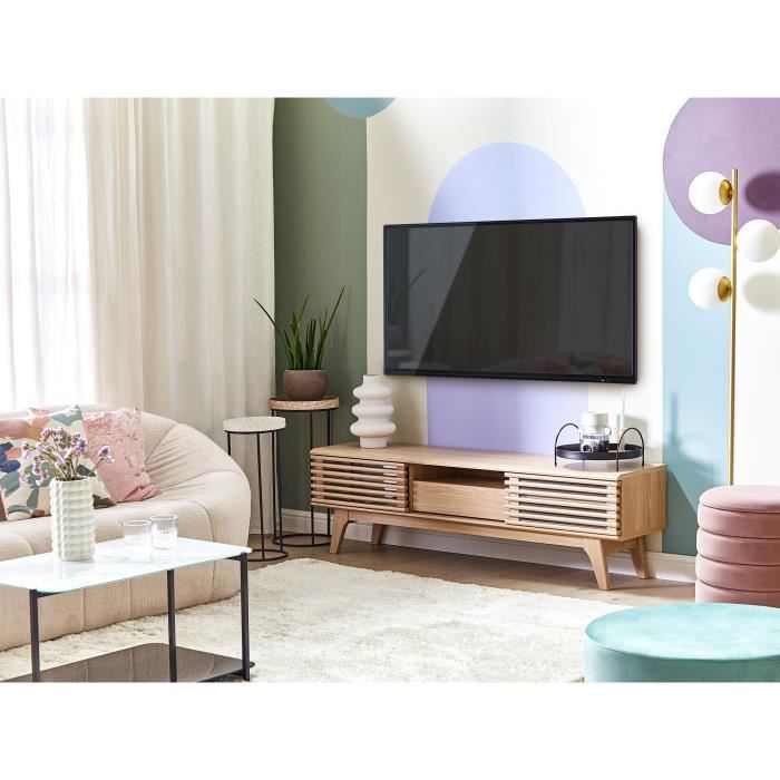 Meuble TV bois clair DETROIT Meuble TV bois clair DETROIT