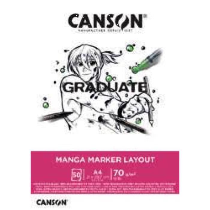 Bloc 'Graduate Manga Marker Layout' 50 feuilles format A3 de Canson