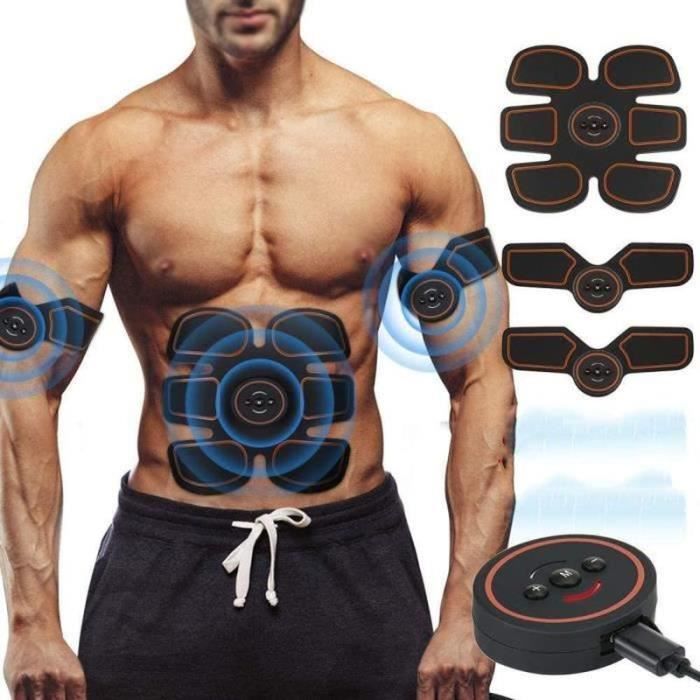 COODAY Electrostimulateur Musculaire,Ceinture Abdominale  Electrostimulation, 6 Modes 9 Niveaux pour Stimulateur Musculaire Femme  Homme Entraînement