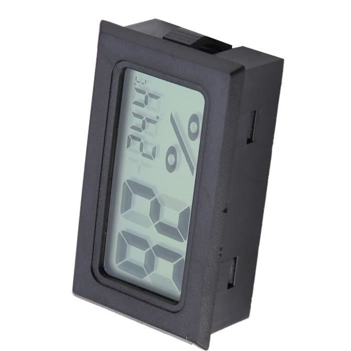 Horloge Thermomètre Voiture 2en1 - Affichage LED - Température Intérieure/Extérieure - Rétroéclairage - Alimentation Piles