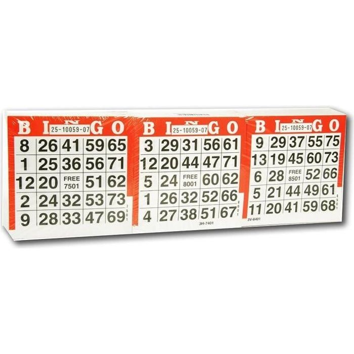 Loto Bingo Engelhart Lot De 1500 Cartes De Bingo Jetables Achat Vente Loto Bingo Cdiscount