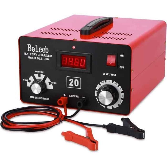 Beleeb Series C20 Chargeur de Batterie 12V 24V 36V 48V, impulsions de désulfateur de Batterie