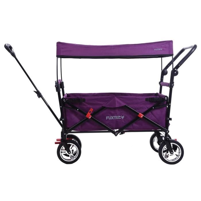 Chariot de transport enfant - Pourpre - FUXTEC Easy Cruiser - pliable charge 75 kg