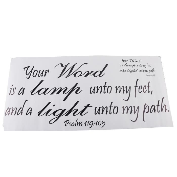 MAD PVC Bible Verse Stickers Muraux Citation Chrétienne Murs Art
