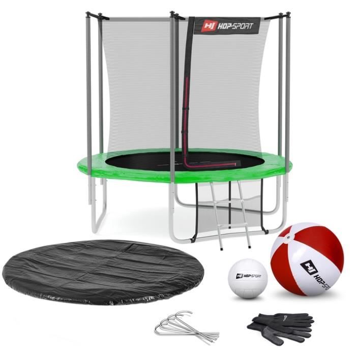 HS HopSport Trampoline de jardin HST08I (244cm) avec filet de