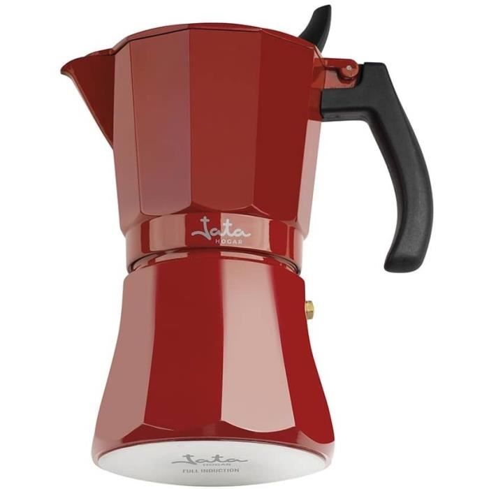 Orbegozo Cafetière Italienne KFR1240 12 Tasses Rouge - Aluminium Pour Gaz, Électrique & Vitrocéramique