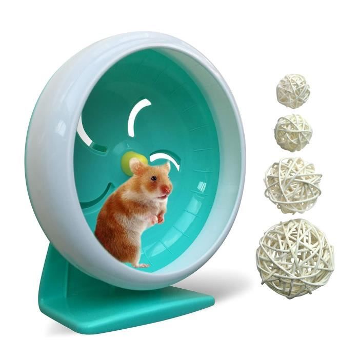 Comparer les prix de Roue de hamster silencieuse,support réglable roue de hamster rotative silencieuse, convient aux hamsters, rats(environ 17,5 cm)