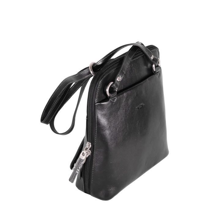 KATANA Sac main convertible en sac dos en cuir r f 82364 noir