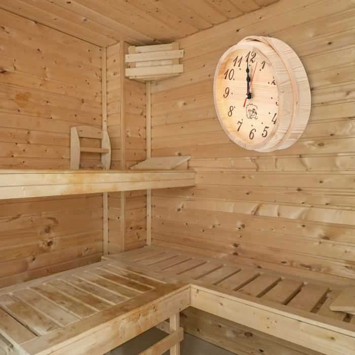 Horloge horloge de sauna piles poids l ger suspendu pour salle