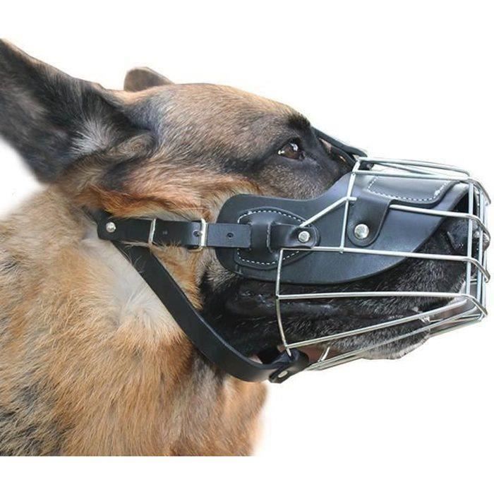 PerfectTaille XXL Muselière pour Chien Métal Museau Muselière Anti